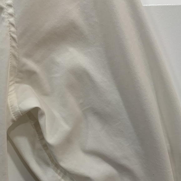 Theory White Button Down Blouse - Picture 3 of 3